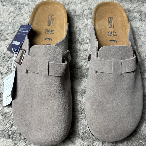 Birkenstock Boston Clog Taupe Soft Footbed Mens Size 8 9 9.5 10 10.5 11 11.5 - Picture 2 of 7